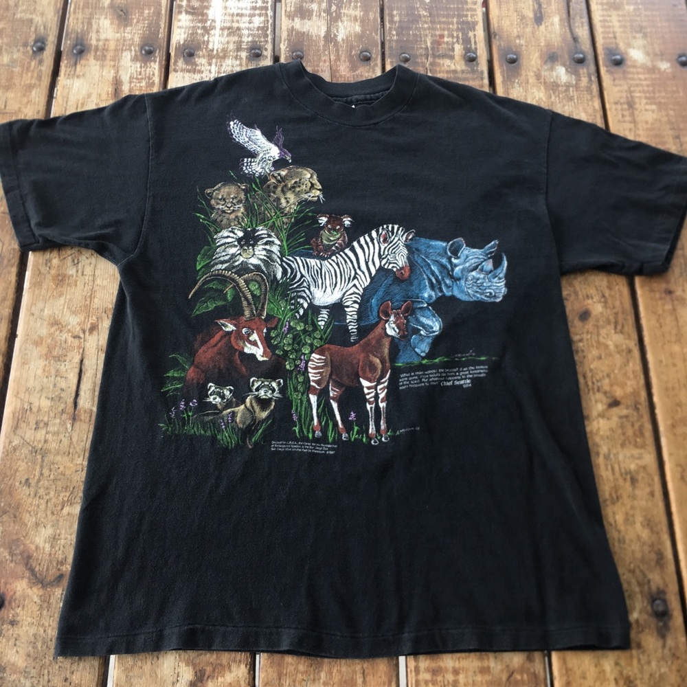87’ Vintage San Diego Zoo Tee/ L